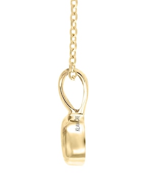 Dije circular Klamore de oro amarillo 14 K diamante
