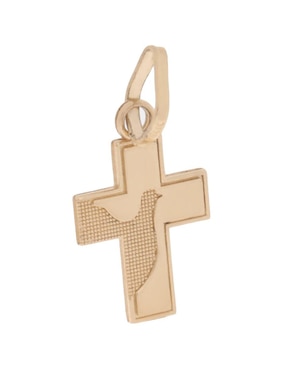 Dije de cruz Sini de oro rosa 14 K