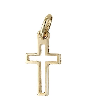 Dije de cruz Dinasti de oro amarillo 14 K