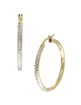 Arracadas De Oro Blanco 14 K Dinasti