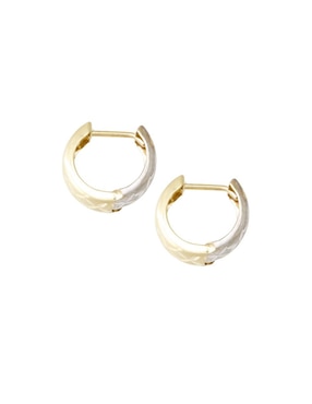 Aretes Sini de oro 14 K con acabado brillante