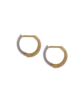 Aretes Sini de oro florentino 14 K con acabado brillante