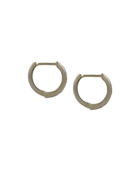 Aretes Sini de oro florentino 14 K con acabado brillante