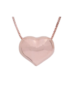 Colgante Y Dije De Corazón Dinasti De Oro Rosa 14 K