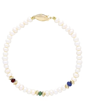 Pulsera Valessa de oro 14 K con acabado lustre