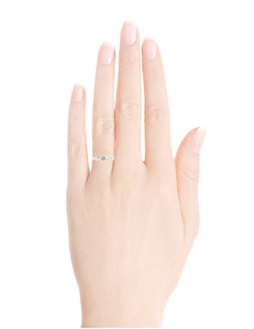 Solitario de oro blanco 14 k Klamore Enya diamante