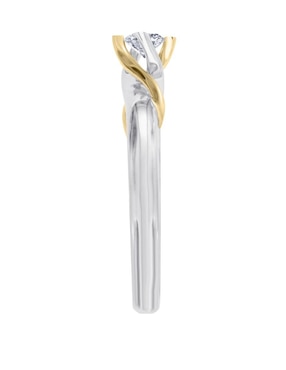 Solitario de oro blanco 14 k Klamore Enya diamante
