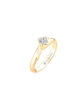 Solitario de oro 14 k Klamore Enya diamante