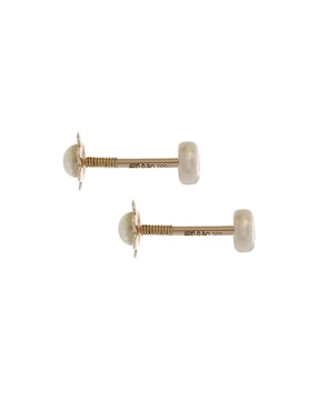 Broqueles Jayda de oro 14 K con acabado brillante diamante