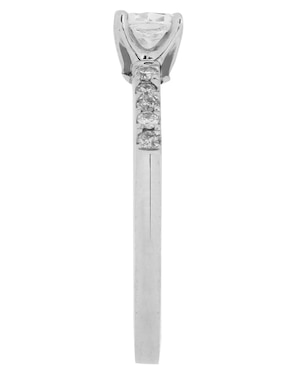Solitario de oro blanco 14 k Idc diamante