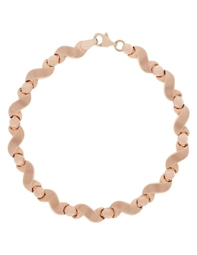 Pulsera Sini de oro rosa 14 k con acabado esmaltado