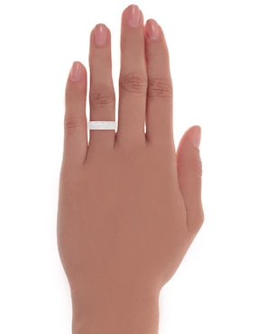 Argolla de oro blanco 14 k Essenza Redenta