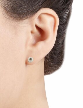 Broqueles Valessa de oro 14 K con acabado brillante perla