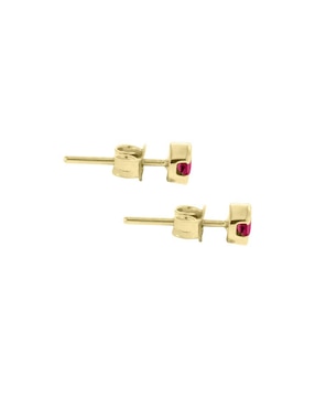 Broqueles Fascinare de oro 14 K con acabado brillante rubí