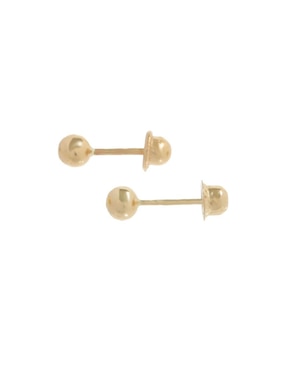 Broqueles Casal de oro amarillo 14 K con acabado brillante