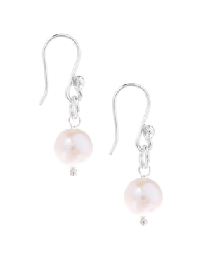 Aretes E&N Cherny de plata P 925 con acabado brillante perla