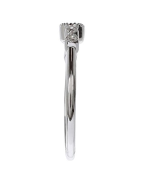 Anillo ovalado Fascinare Addel 14 k de oro blanco rubí y diamante brillante
