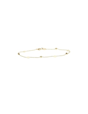 Pulsera Sini de oro amarillo 14 k con acabado diamantado