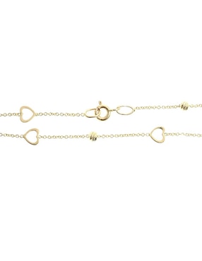 Pulsera Sini de oro amarillo 14 k con acabado diamantado