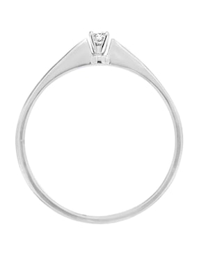 Solitario de oro blanco 14 k Klamore Ianthe diamante