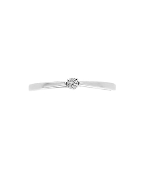 Solitario de oro blanco 14 k Klamore Ianthe diamante