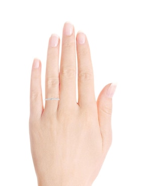 Solitario de oro blanco 14 k Klamore Ianthe diamante