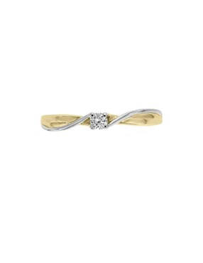 Solitario de oro blanco 14 k Klamore Cora diamante
