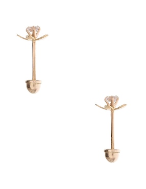 Broqueles Ttvarios de oro con acabado diamantado zirconia