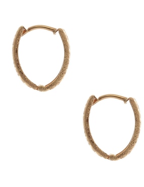 Aretes Sini de oro con acabado diamantado