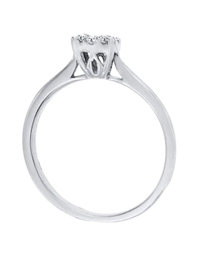 Solitario de oro blanco 14 k Klamore Sabina diamante