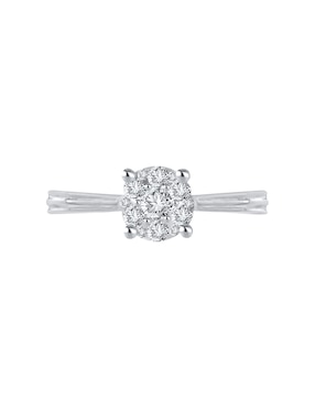 Solitario de oro blanco 14 k Klamore Sabina diamante