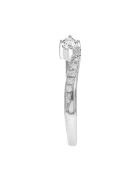 Solitario de oro blanco 14 k Klamore Kya diamante