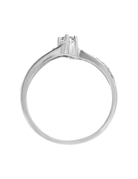 Solitario de oro blanco 14 k Klamore Kya diamante