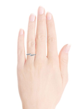 Solitario de oro blanco 14 k Klamore Elda diamante