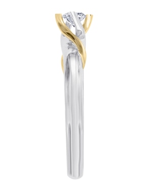 Solitario de oro blanco 14 k Klamore Enya diamante