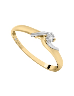 Solitario de oro 14 k Klamore Enya diamante