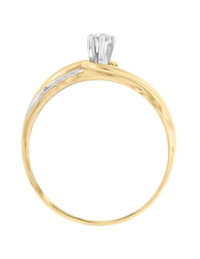 Solitario de oro 14 k Klamore Amber diamante