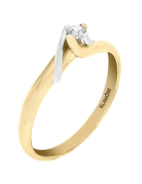 Solitario de oro 14 k Klamore Enya diamante