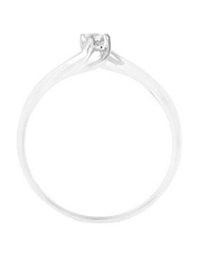 Solitario de oro blanco 14 k Klamore Nicolle diamante
