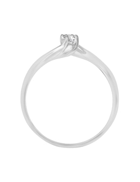 Solitario de oro blanco 14 k Klamore Nicolle diamante