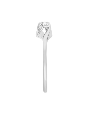 Solitario de oro blanco 14 k Klamore Nicolle diamante