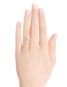 Solitario de oro blanco 18 k Klamore Miloro diamante