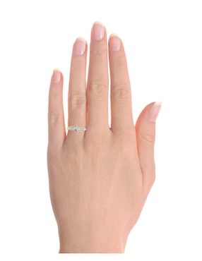 Solitario de oro amarillo 14 k Klamore Amber diamante