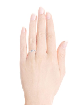 Solitario de oro blanco 14 k Klamore Dama diamante