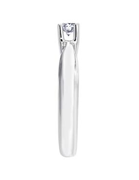 Solitario de oro blanco 14 k Klamore Lucca diamante