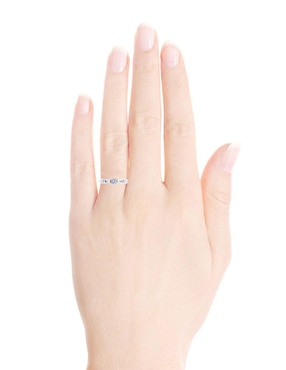 Solitario De Oro Blanco 14 K Klamore Fedelta Diamante