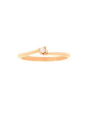 Anillo De Compromiso Valessa 14 K De Oro Amarillo Diamante