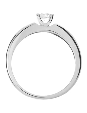 Solitario de oro blanco 14 k Valessa diamante