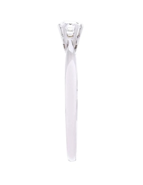 Solitario de oro blanco 14 k Valessa diamante