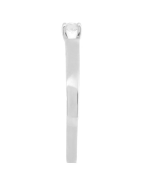 Solitario de oro blanco 14 k Valessa diamante